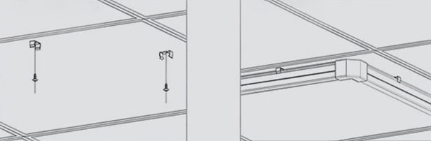 A diagram showing the wiring of a ceiling with Hex Lights.